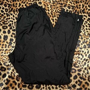 Vintage 90s Nike Black Wind Pants with Zipper Ankle
